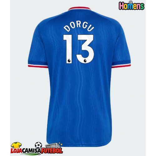 Camisa de Futebol Manchester United Patrick Dorgu #13 Equipamento Secundário 2026-27 Manga Curta